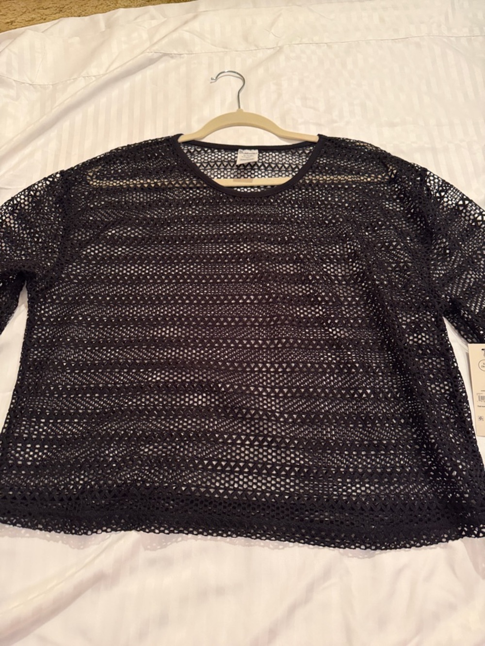 No Boundaries Black Crochet Swim Coverup